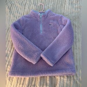 Vineyard Vines Lavender Kids Fleece Half Zip Pullover
